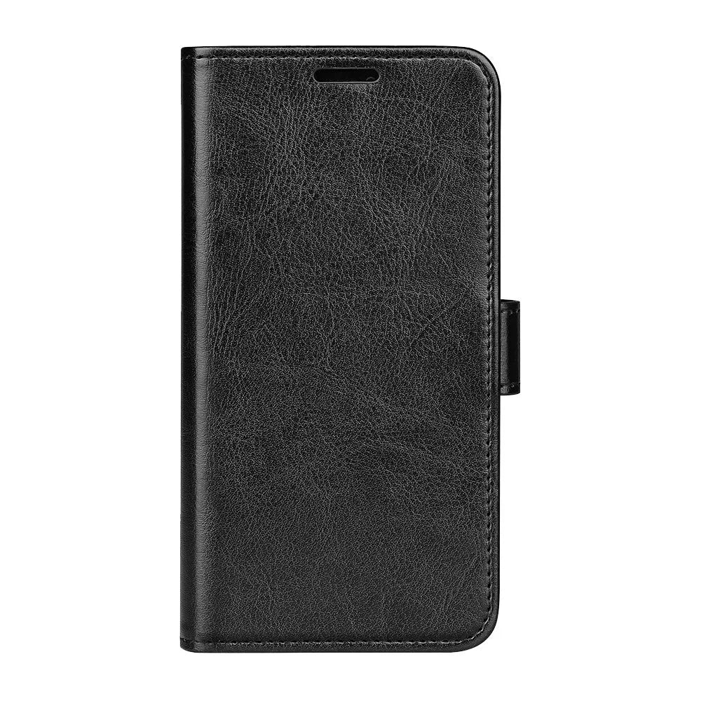 For Realme 14 5G Case Crazy Horse Texture Stand Leather Phone Cover - Black - 2