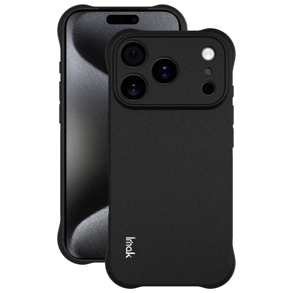 IMAK For iPhone 17 Pro Case TPU Phone Cover Airbag Shockproof Protection - Matte Black - 2