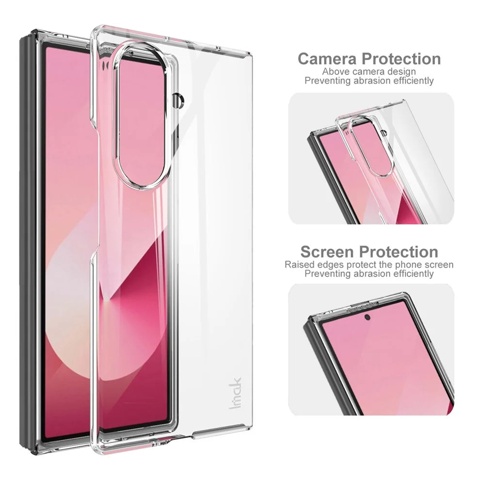 IMAK Crystal Case II Pro for Samsung Galaxy Z Fold7 5G Case Clear PC Phone Cover (Upper Cover + Lower Cover) - 6