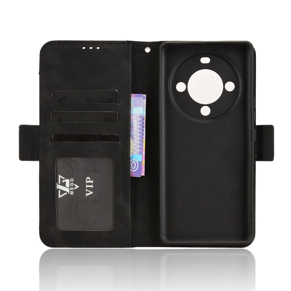 For FOSSiBOT S3 Pro 4G Leather Case Phone Wallet Cover with Multiple Card Slots - Black - 5