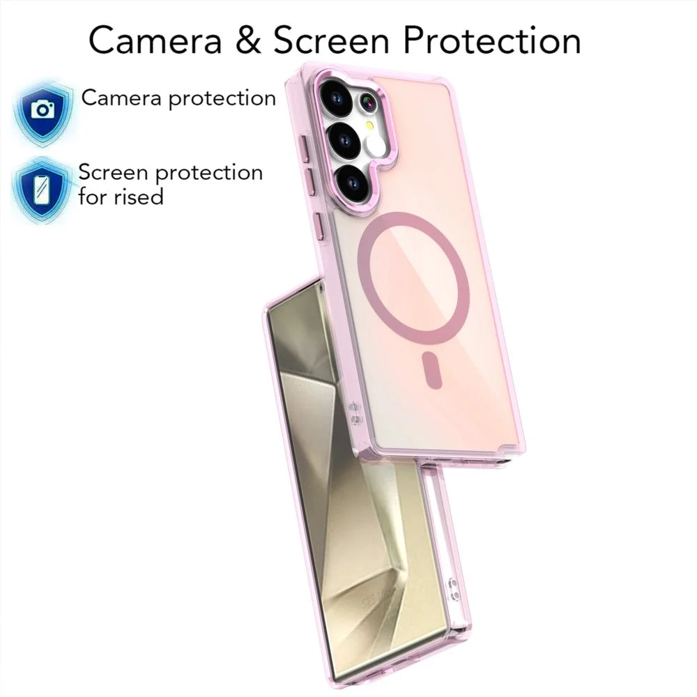For Samsung Galaxy S25 Ultra Magnetic Case Color Changing TPU Phone Back Cover - Purple - 3