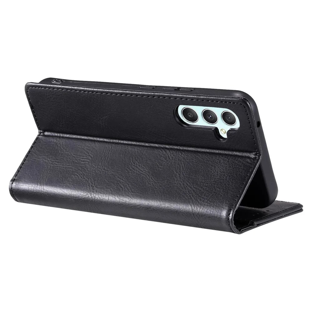 TTUDRCH Style 007 For Samsung Galaxy A18 5G / A18 4G / A17 5G / A17 4G / A26 5G Leather Case RFID Blocking Wallet Stand Phone Cover - Black - 2