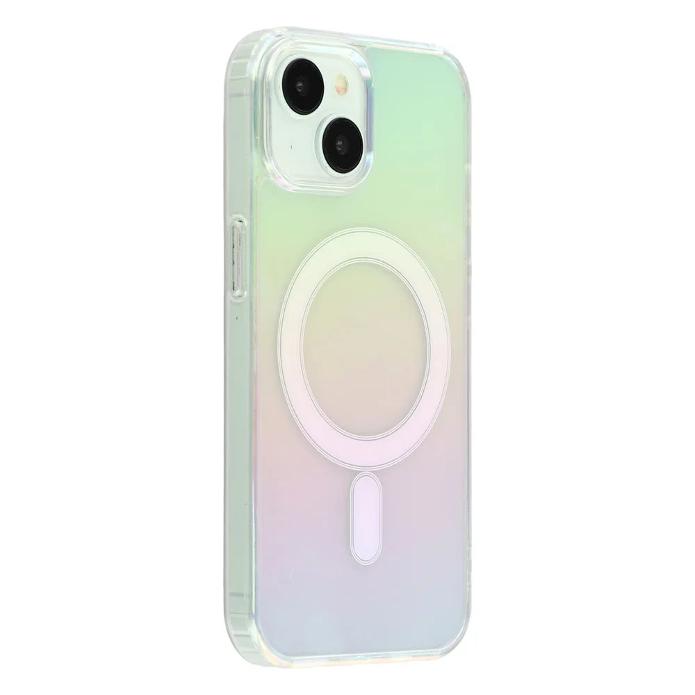 For iPhone 14 Slim Case Acrylic + TPU Gradient Phone Cover Compatible with MagSafe - 1