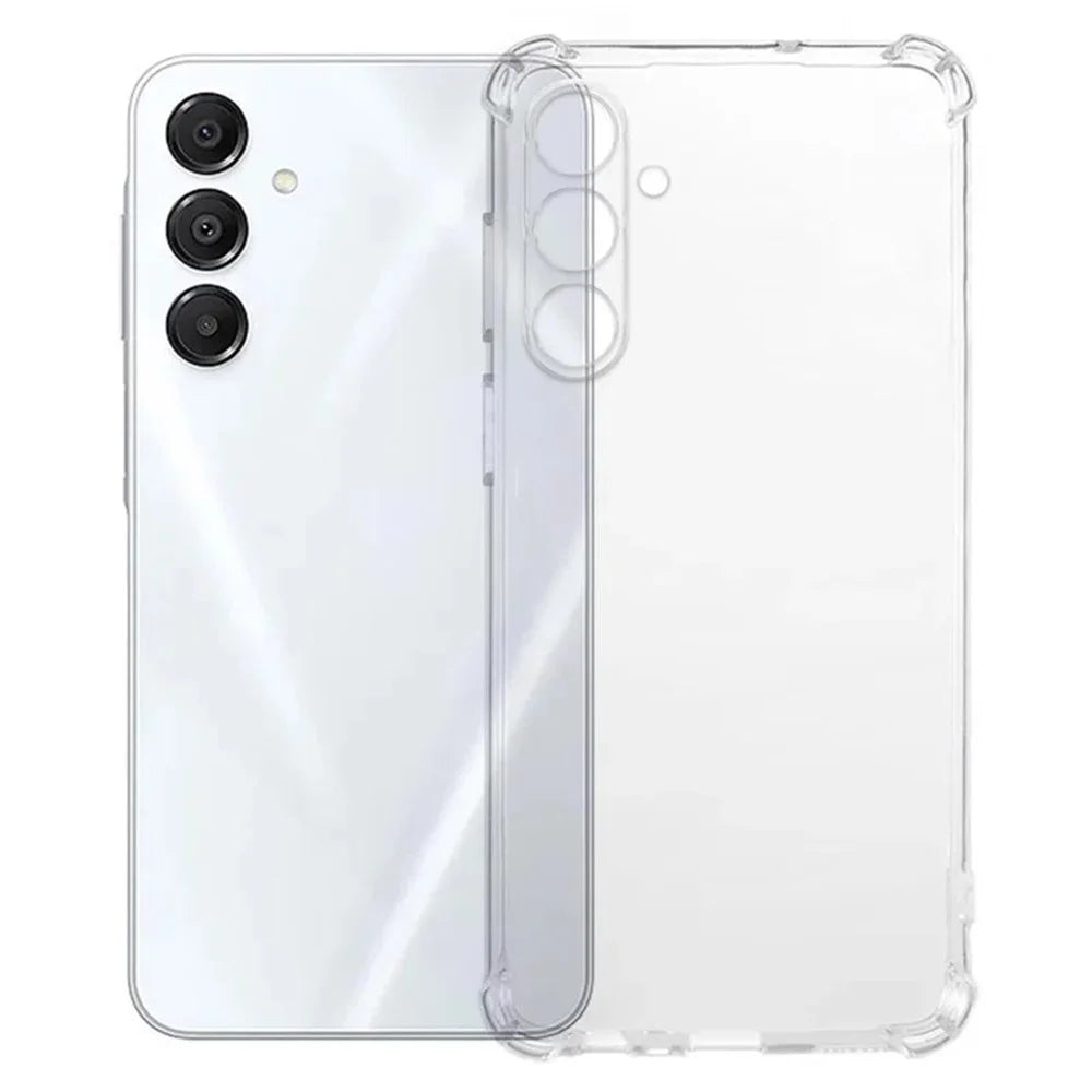 WANLONFENG For Samsung Galaxy A17 5G / A17 4G TPU Case  WL3 Series 1.5mm Phone Cover with 2Pcs Tempered Glass Films - Transparent - 2