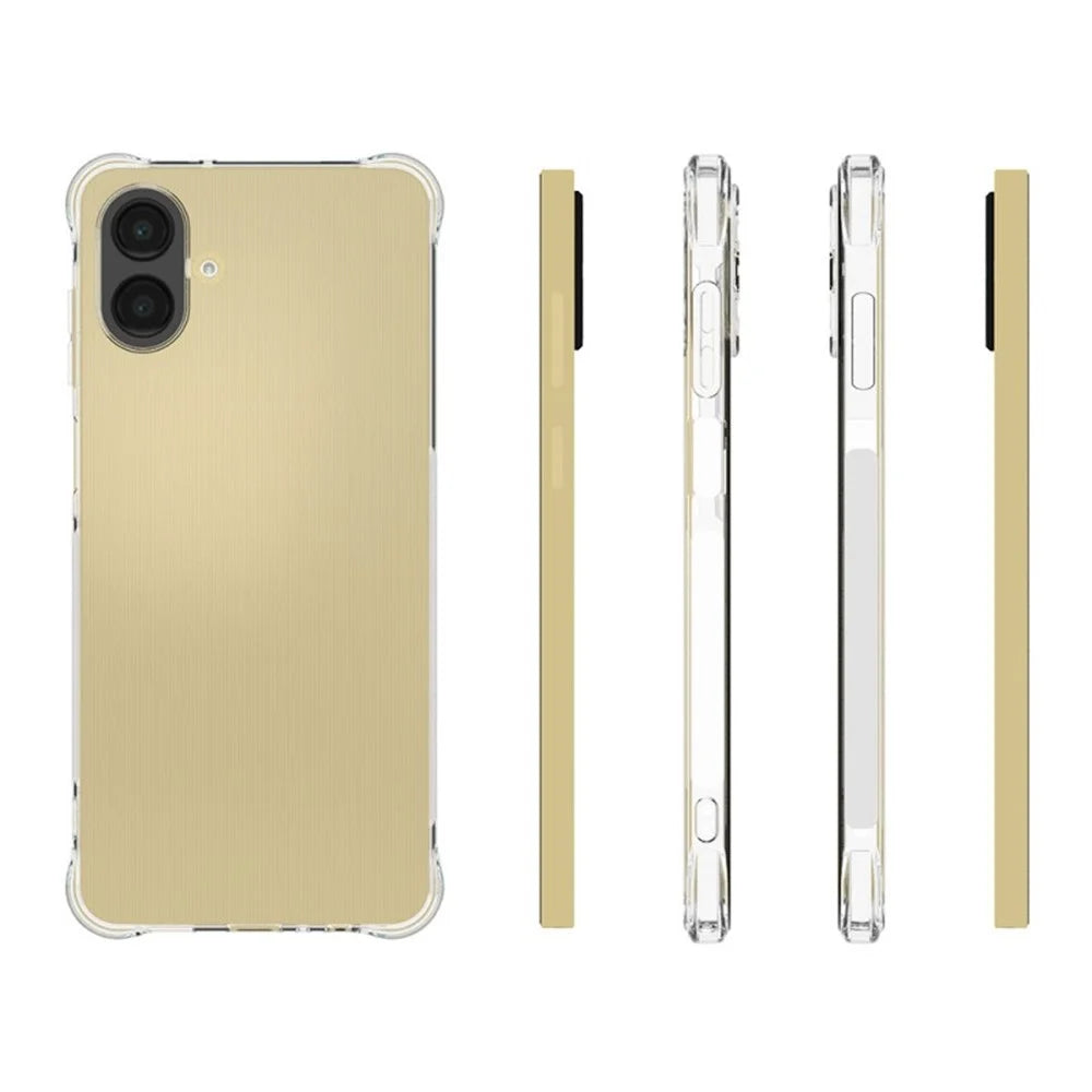 WANLONFENG For Samsung Galaxy A08 4G / A07 4G TPU Case  WL2 Series 2.0mm Phone Cover with 2Pcs Tempered Glass Films - Transparent - 3