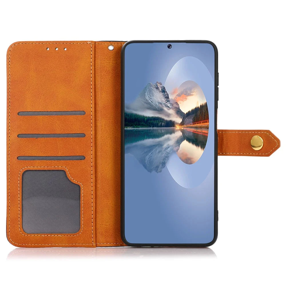 KHAZNEH For Samsung Galaxy XCover7 Pro Wallet Phone Case Stand Leather Flip Cover - Black - 2