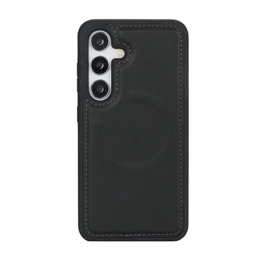 For Samsung Galaxy S24 Wallet Magnetic Case Anti-Drop Detachable PU Leather Phone Cover - Black - 5