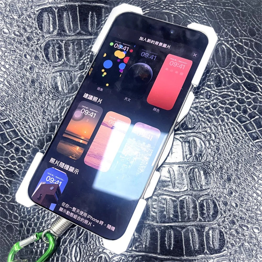 For iPhone 16 Pro Max Bumper Case Kickstand Aluminum Alloy Magnetic Phone Cover with Wrist Strap - Black - 3
