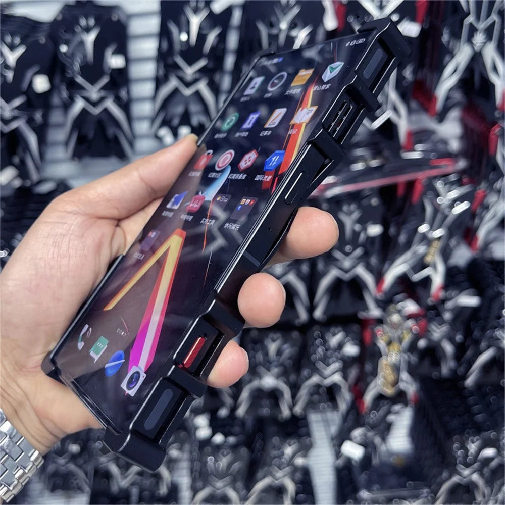 Bumper Case For Samsung Galaxy S24+ / S23+ / S23 FE / S22+ 5G , Kickstand Aluminum Alloy Magnetic Phone Cover with Wrist Strap - Black - 3