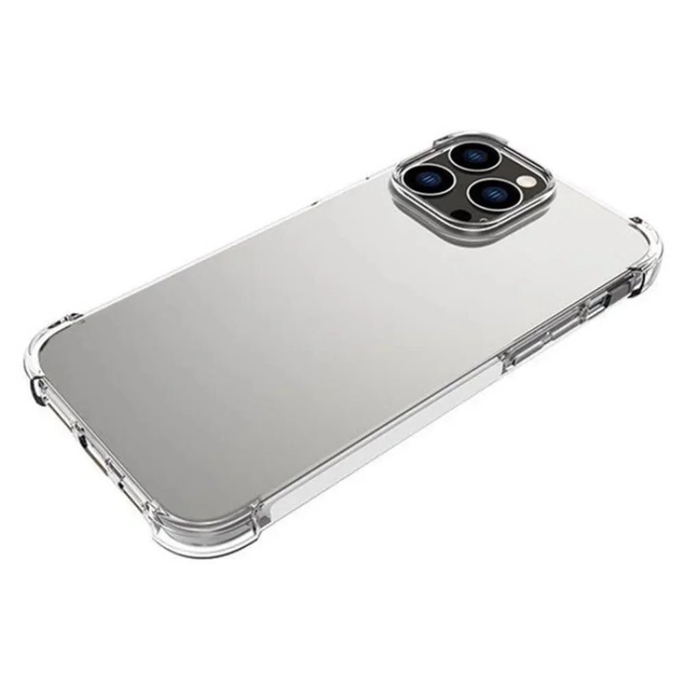 WANLONFENG For iPhone 13 Pro Max 6.7 inch Back Cover  TM Series 2.0mm Clear TPU Phone Case (Big Lens Hole) - Transparent - 3