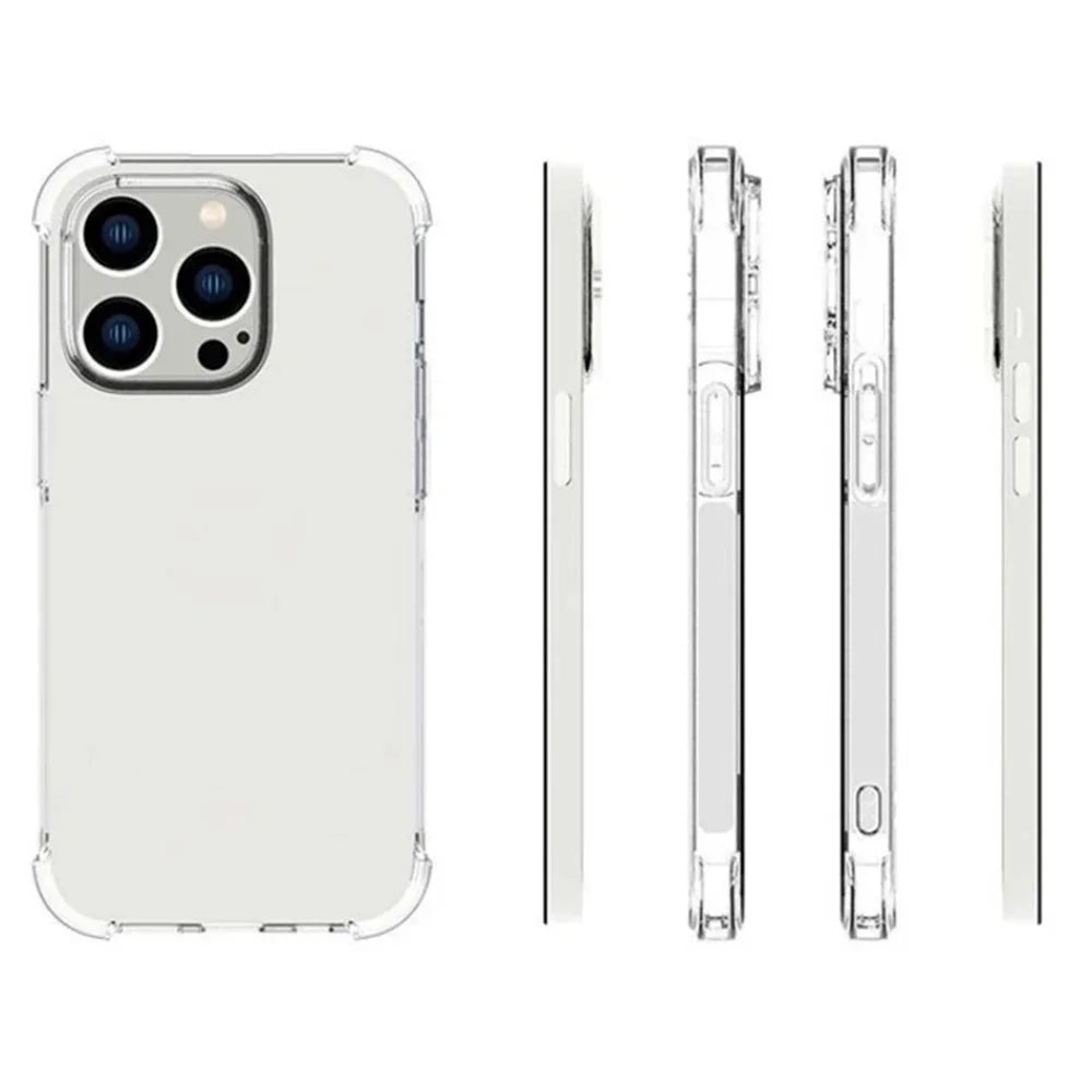 WANLONFENG For iPhone 12 Pro 6.1 inch Back Cover  TM Series 2.0mm Clear TPU Phone Case (Big Lens Hole) - Transparent - 5