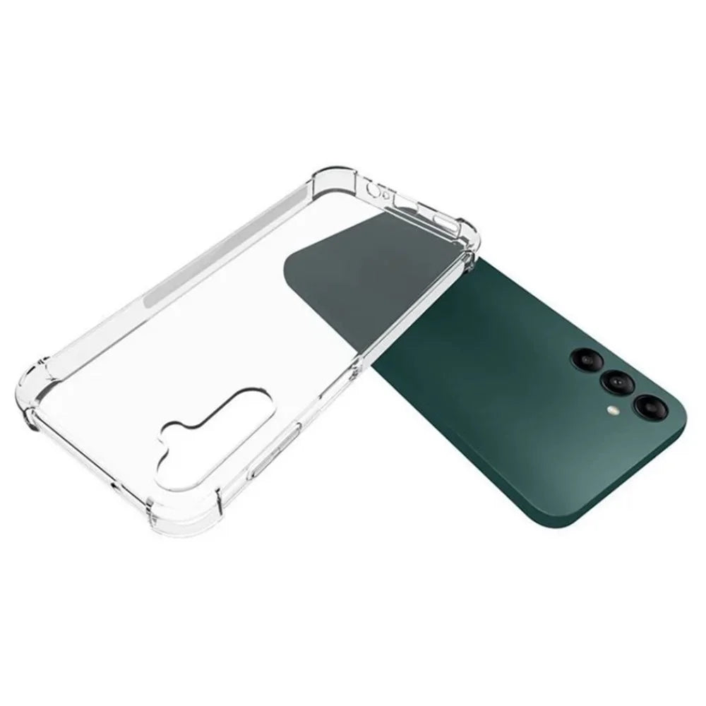 WANLONFENG For Samsung Galaxy A14 4G / Galaxy A14 5G Back Cover  TM Series 2.0mm Clear TPU Phone Case (Big Lens Hole) - Transparent - 2