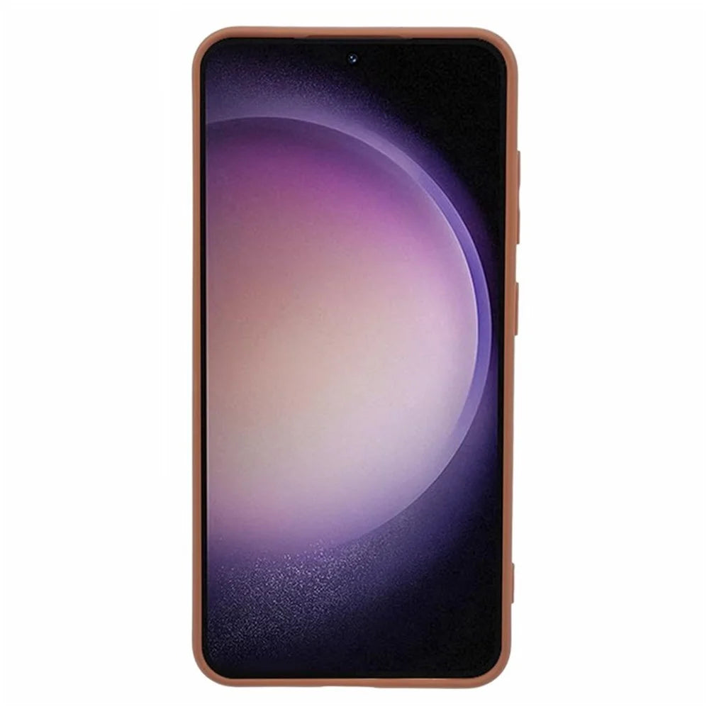 For Samsung Galaxy S25+ Case Matte TPU Precise Cutout Phone Cover - Brown - 2