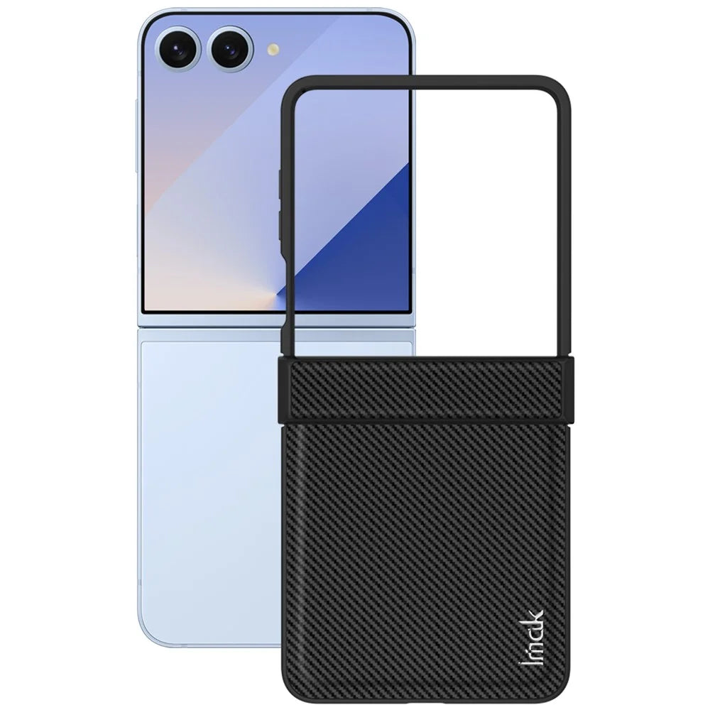 IMAK Ruiyi Series for Samsung Galaxy Z Flip7 5G Case Carbon Fiber Texture Leather + PC Phone Cover - 3