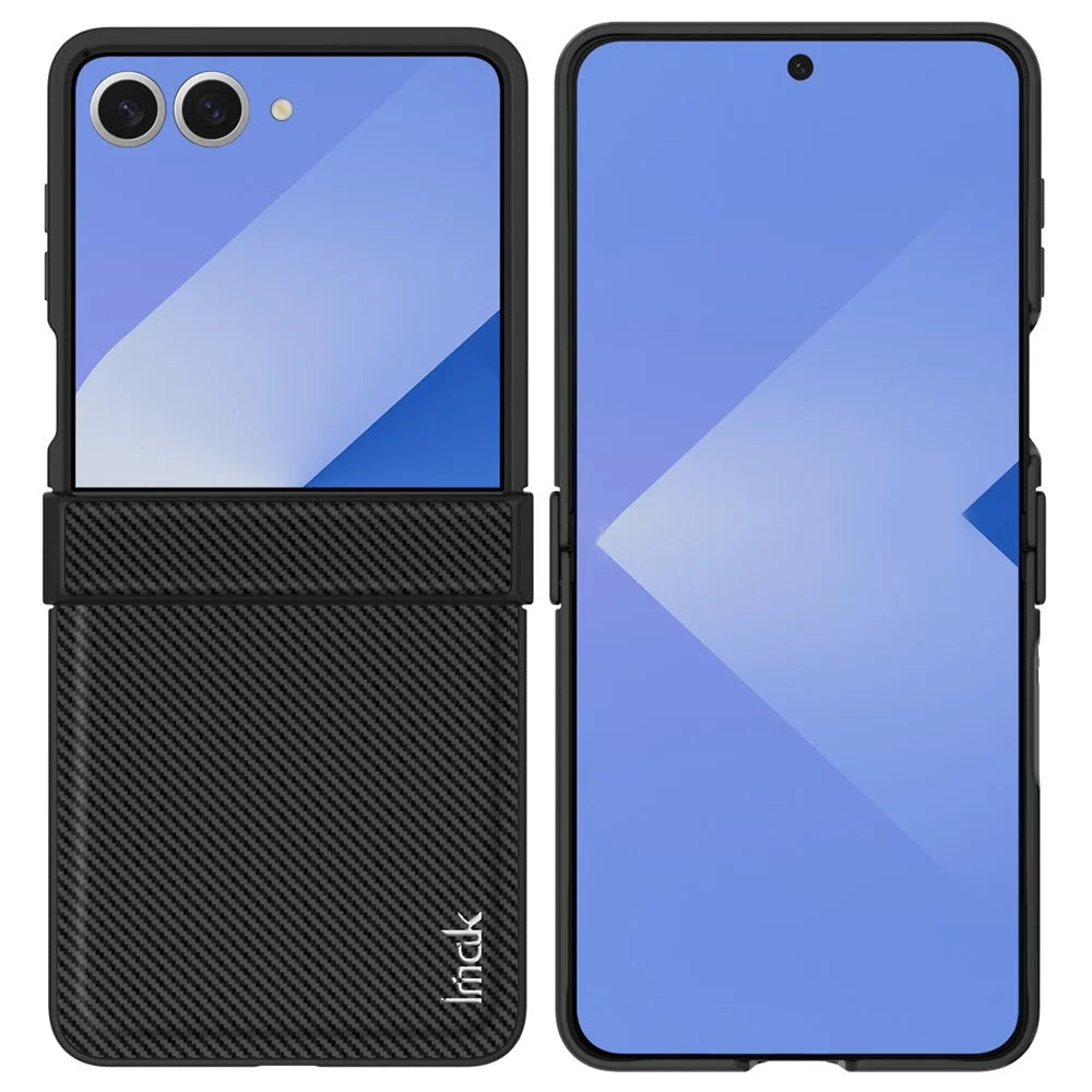 IMAK Ruiyi Series for Samsung Galaxy Z Flip7 5G Case Carbon Fiber Texture Leather + PC Phone Cover - 4