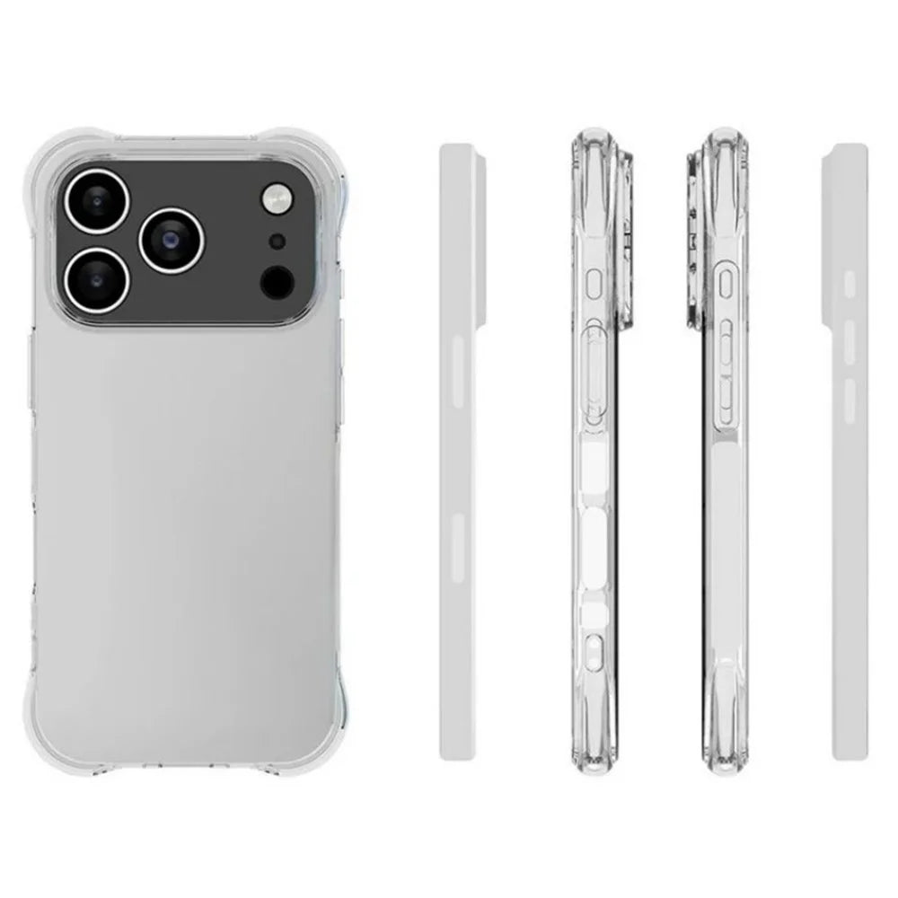 WANLONFENG For iPhone 17 Pro Clear TPU Case  TM Series 2.0mm Phone Back Cover - Transparent - 5