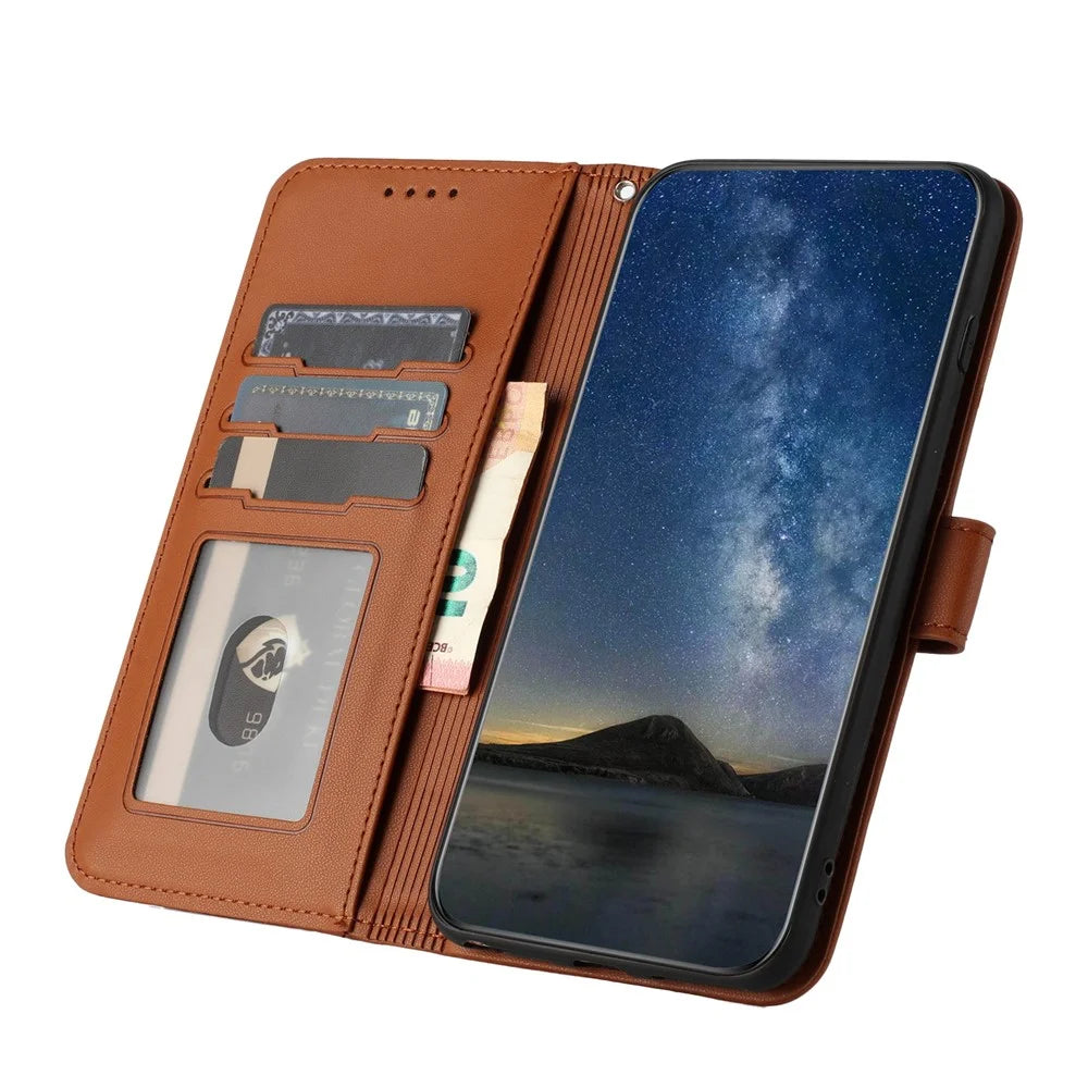 For Samsung Galaxy A18 5G / A18 4G / A17 5G / A17 4G / A26 5G / A16 5G / A16 4G Phone Cases Mandala Flower Leather Wallet Mobile Cover with Strap - Coffee - 4