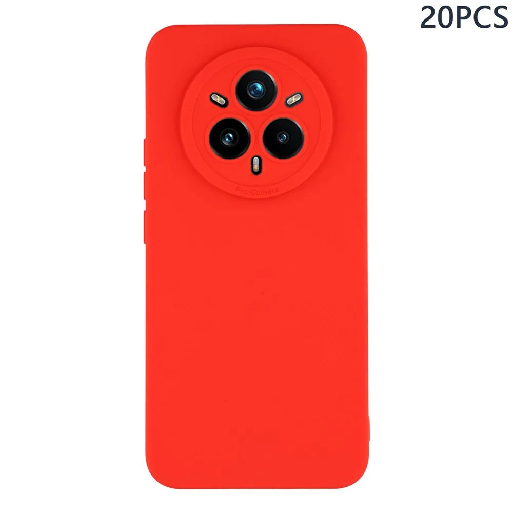 Bulk Purchasing 20Pcs For Realme 14 Pro 5G Case Precise Cutouts 1.3mm TPU Matte Phone Cover - Red - 1