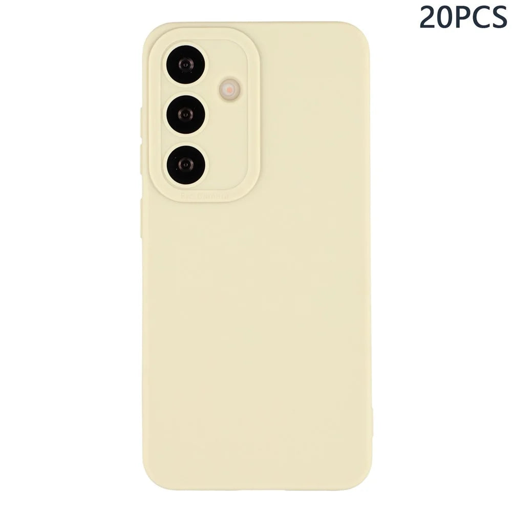 Bulk Purchasing 20Pcs For Samsung Galaxy S24 Case Precise Cutouts 1.3mm TPU Matte Phone Cover - Ivory White - 1