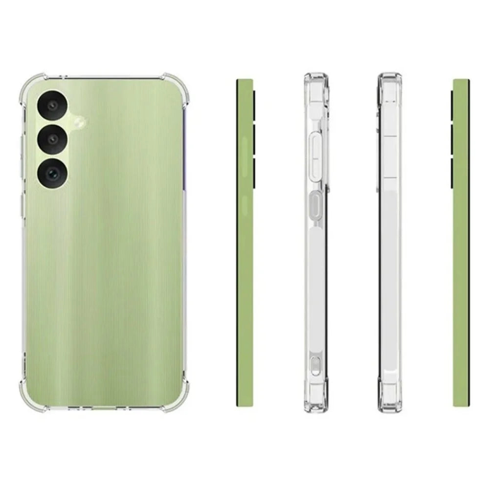 WANLONFENG For Samsung Galaxy A35 5G Back Cover  TM Series 2.0mm Clear TPU Phone Case (Big Lens Hole) - Transparent - 5