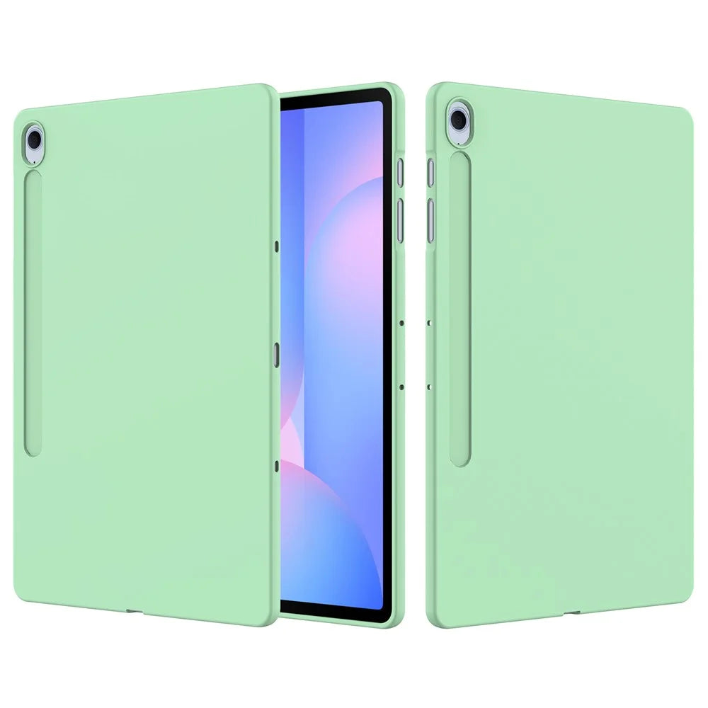 For Samsung Galaxy Tab S10 FE+ Case Liquid Silicone Anti-Scratch Tablet Cover - Green - 2