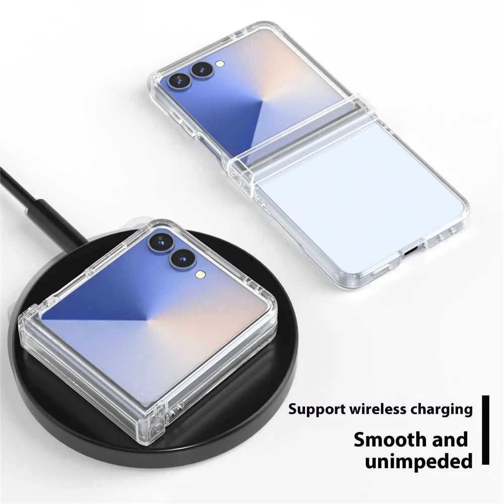 For Samsung Galaxy Z Flip7 5G Case Anti-Drop Transparent Hard PC Phone Cover - 4