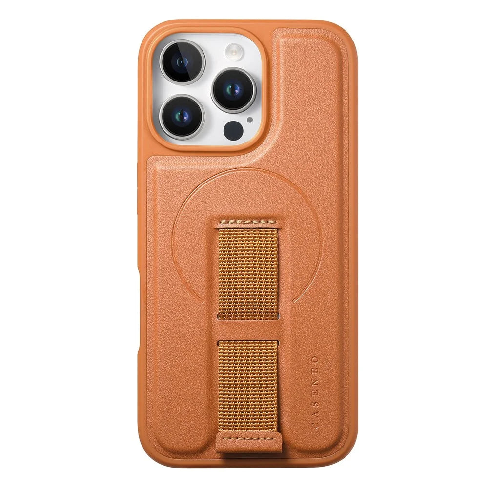 CASENEO For iPhone 13 Pro Max 6.7 inch Magnetic Case  Wristband PU Leather + PC Shockproof Phone Cover - Brown - 2