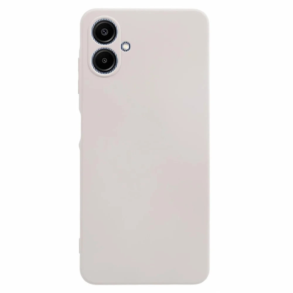 For Samsung Galaxy A08 5G / A08 4G / A07 4G Case TPU Back Soft Anti-Scratch Fiber Lining Phone Cover - White - 1