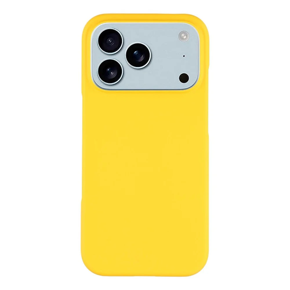 For iPhone 17 Pro Max Case Hard PC Drop Proof Frosted Minimalist Phone Cover - Yellow - 1