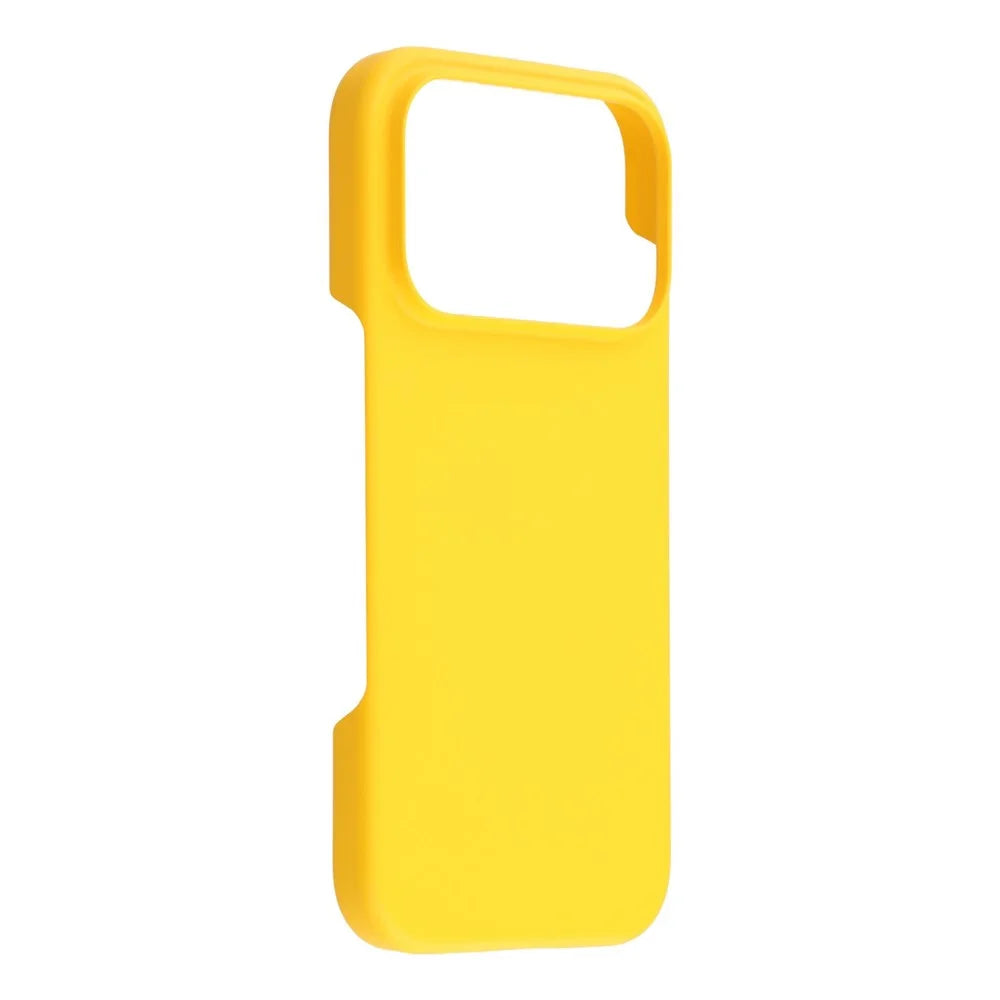 For iPhone 17 Pro Max Case Hard PC Drop Proof Frosted Minimalist Phone Cover - Yellow - 2