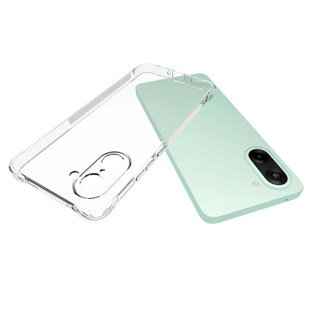 WANLONFENG For OnePlus Nord CE5 5G / Ace 5 Racing 5G TPU Case  WL2 Series 2.0mm Phone Cover with 2Pcs Tempered Glass Films - Transparent - 5