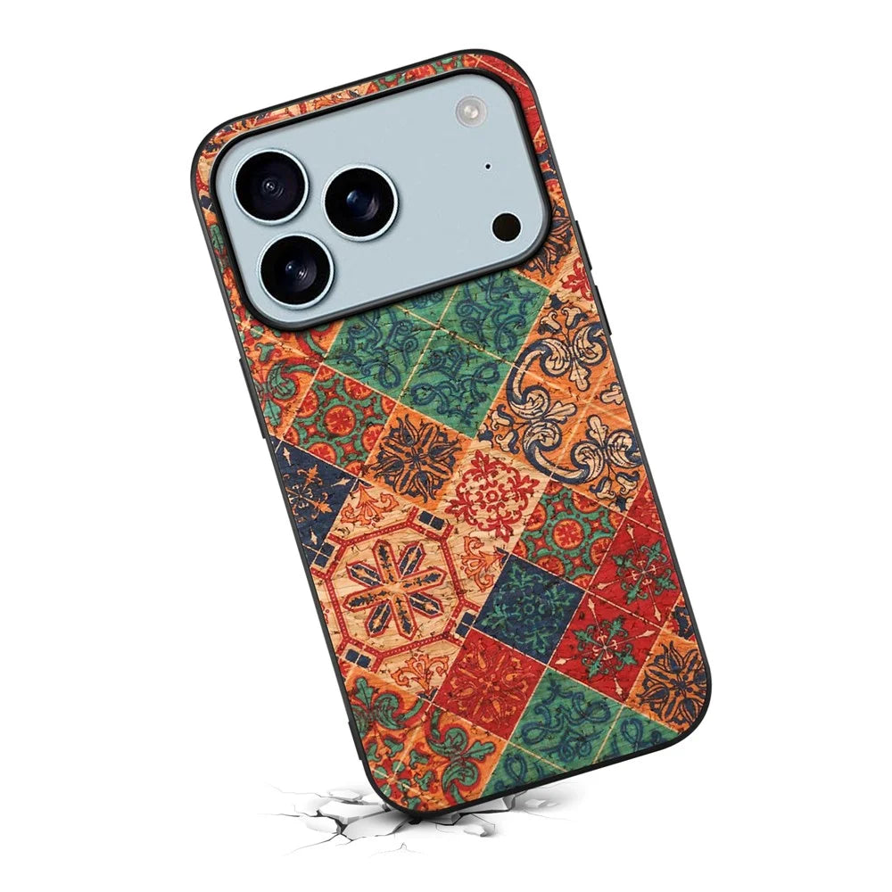 For iPhone 17 Pro Case Flower Print PU Leather + PC + TPU Phone Cover - Winter / Blue - 2