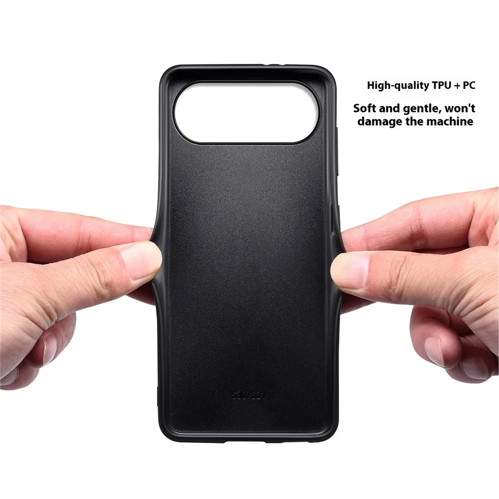 For iPhone Air Case Calf Texture Leather + PC + TPU Phone Cover - Purple - 3