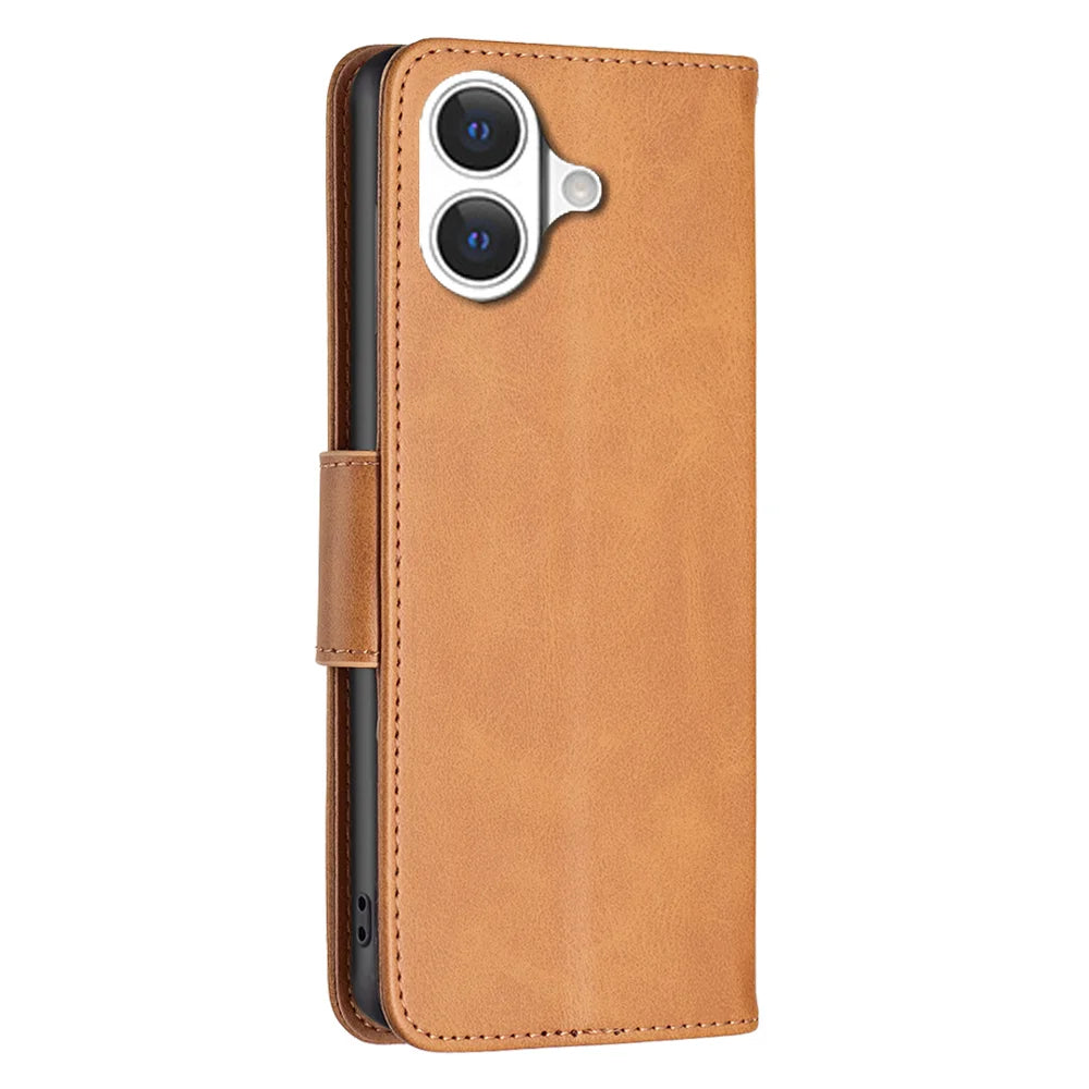 For iPhone 17 Case Shockproof PU Leather Cover with Wallet Card Slots - Yellow - 3