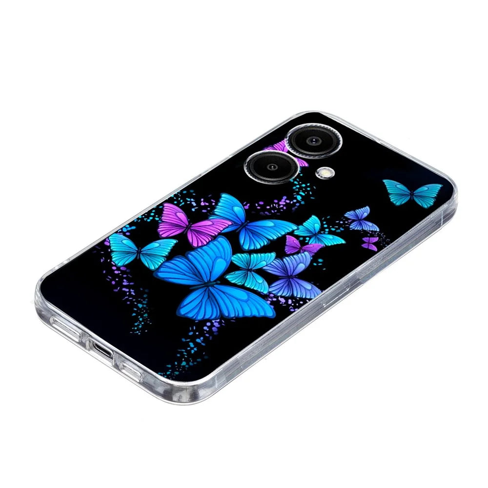 For Samsung Galaxy A08 5G / A08 4G / A07 4G Case Pattern Printing Shockproof Soft TPU Phone Cover - Colorful Butterflies - 5