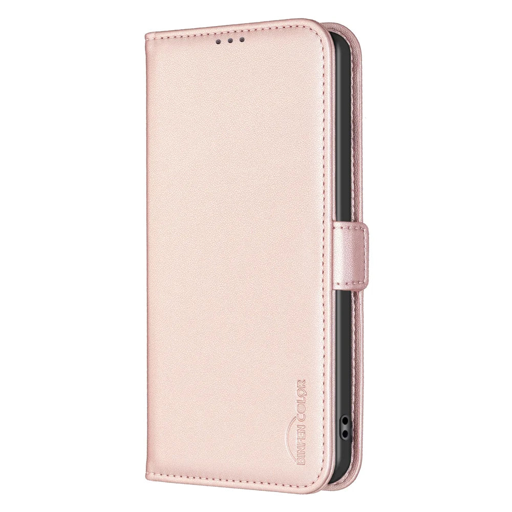 BINFEN COLOR For iPhone 18 Pro Max / 17 Pro Max Case  BF31  PU Leather Flip Folio Phone Wallet Cover - Pink - 2