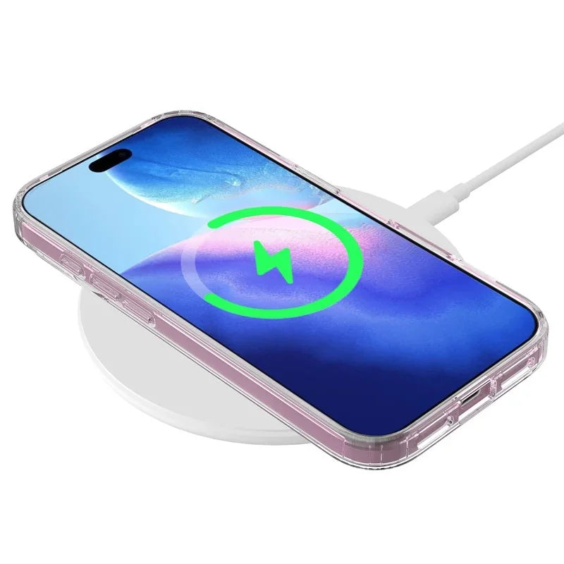 WANLONFENG For iPhone 17 Pro Clear Phone Case  LM Series Compatible with MagSafe with Screen Film (Big Lens Hole) - Transparent - 4