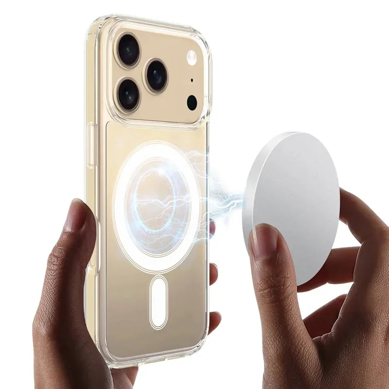 WANLONFENG For iPhone 17 Pro Max Clear Phone Case  LM Series Compatible with MagSafe with Screen Film (Big Lens Hole) - Transparent - 5
