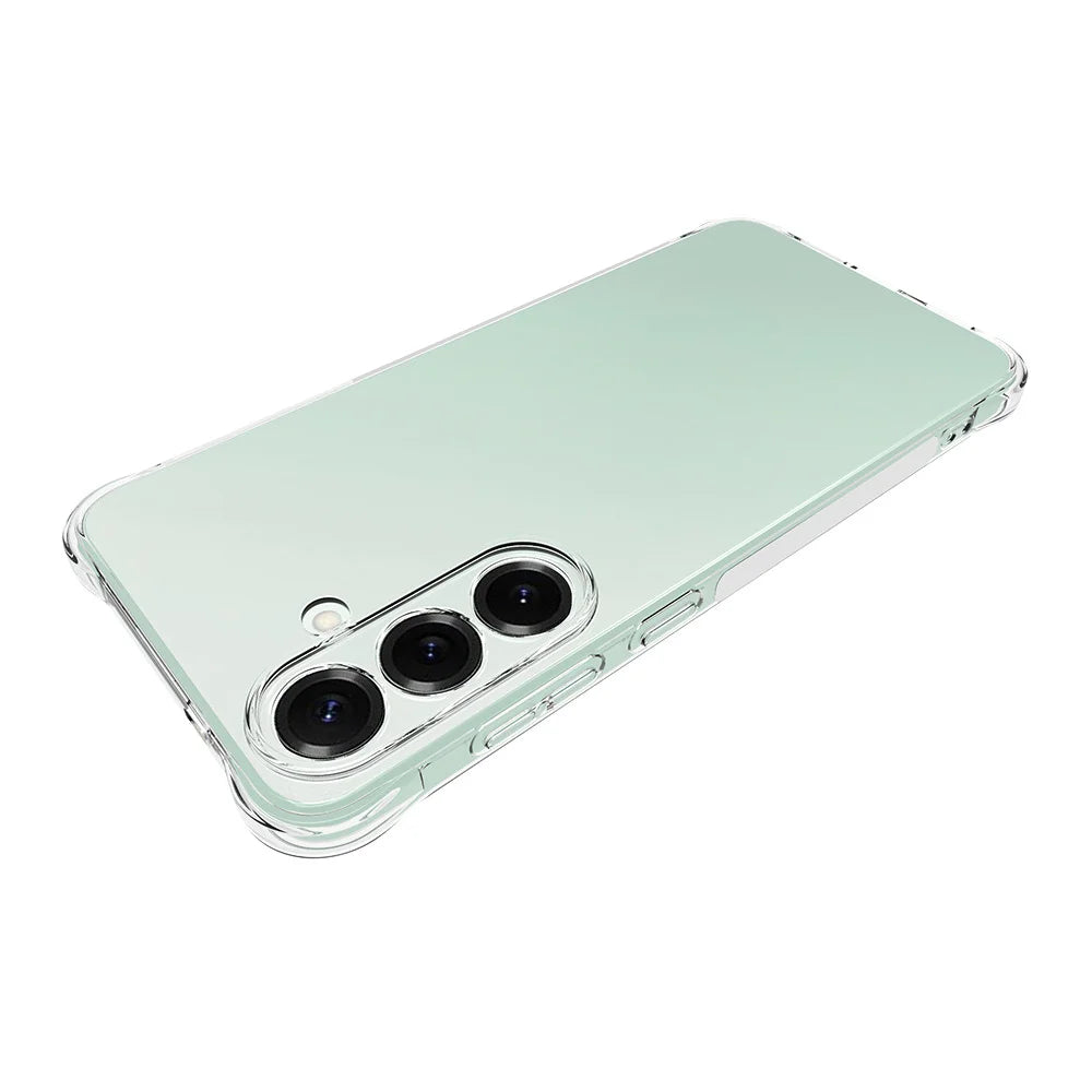 WANLONFENG For Samsung Galaxy S25 FE Case  WL Series 2.0mm TPU Phone Cover with Tempered Glass Film - Transparent - 5