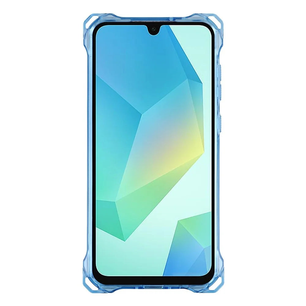 For Samsung Galaxy A16 5G  /  4G Magnetic Case Ring Kickstand TPU + PC Phone Cover with Lanyard - Blue - 3