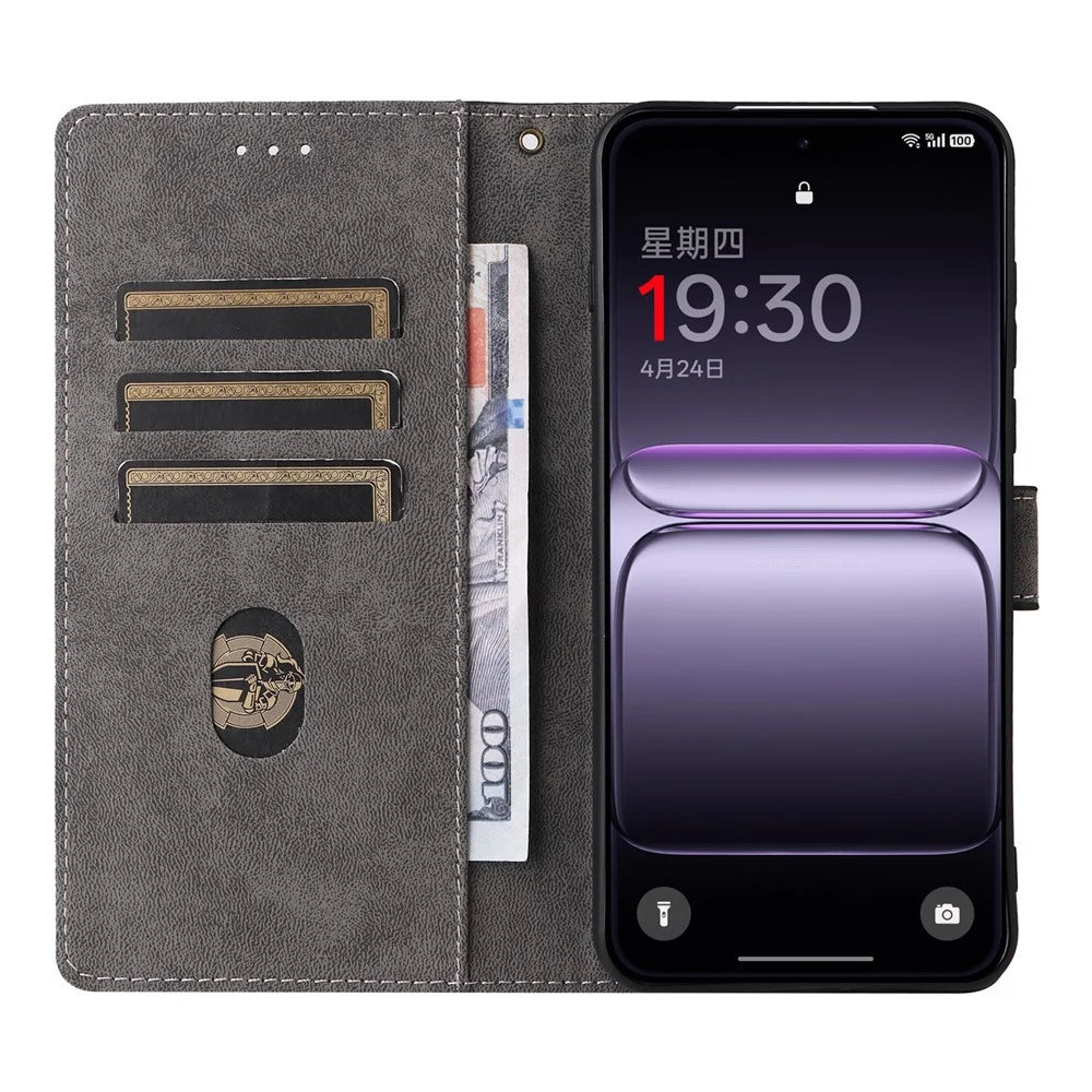 For OnePlus Nord 5 5G / Ace 5 Ultra 5G Case Wallet RFID Blocking PU Leather Phone Cover Stand with Strap - Blue - 2