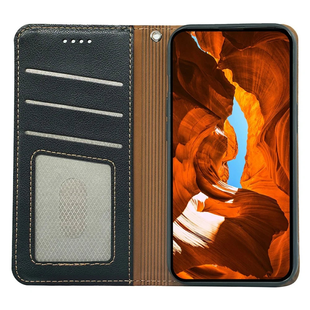 For OnePlus Ace 5 5G  /  Ace 5 Pro 5G  /  13R 5G Case Wallet RFID Blocking Leather Phone Cover Strong Magnetic Closure - Black - 2