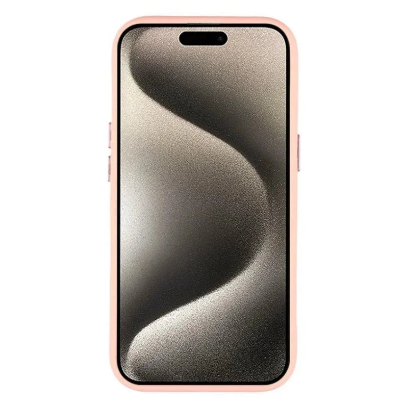 WANLONFENG For iPhone 15 Back Cover Compatible with MagSafe  QB1 Series PC TPU Shockproof Phone Case - Pink - 2