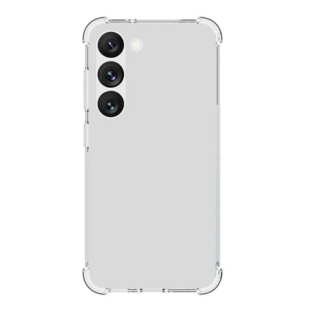 For Samsung Galaxy S23 Reinforced Corner Soft TPU Case Non-slip Transparent Phone Back Cover - 2