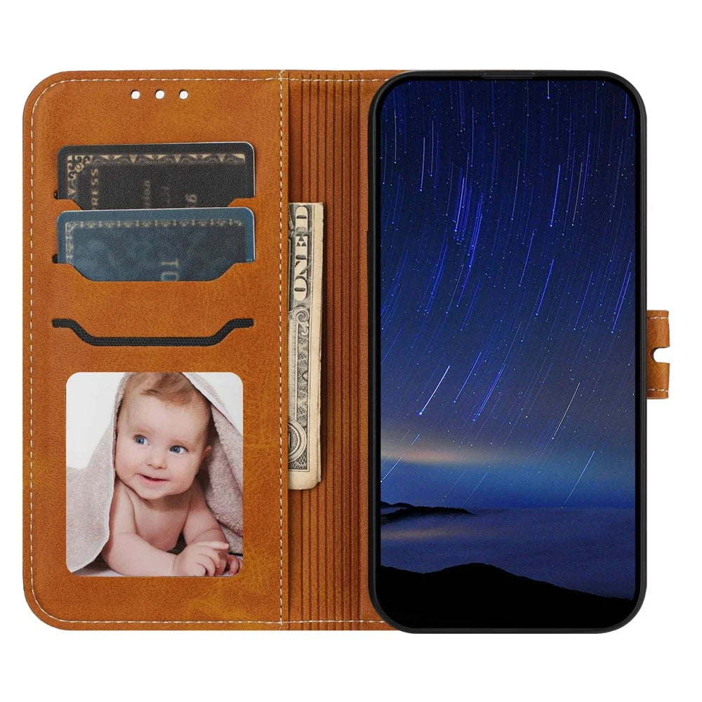 For Samsung Galaxy A18 5G / A18 4G / A17 5G / A17 4G / A26 5G Case Happy Cat Pattern Imprinted Leather Wallet Phone Cover - Yellow - 2