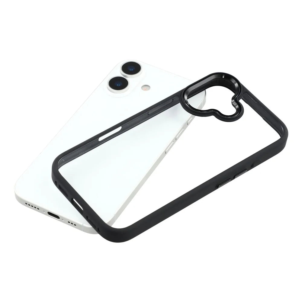 FULEXIN For iPhone 17 Case Anti Drop TPU + PC Crystal Clear Phone Cover - Black - 6