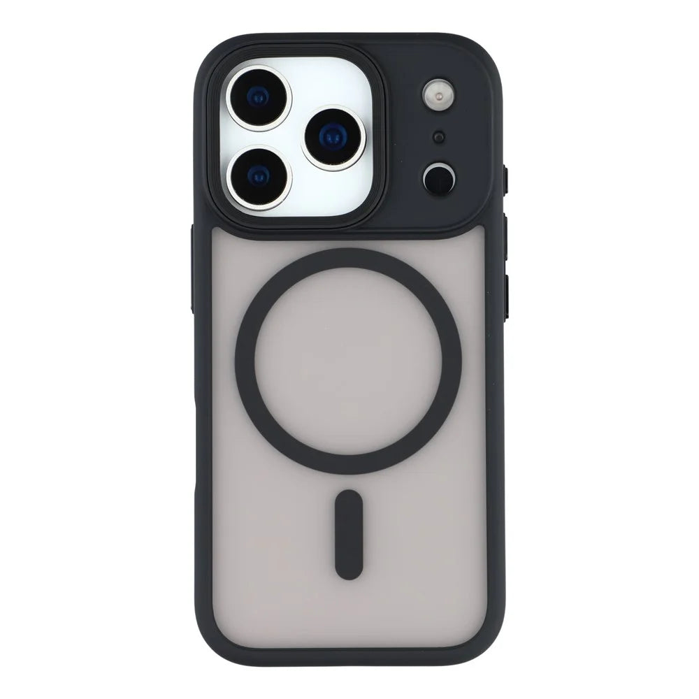 For iPhone 17 Pro Max Case Compatible with MagSafe TPU + PC Rubberized Finish Phone Cover - Black - 3