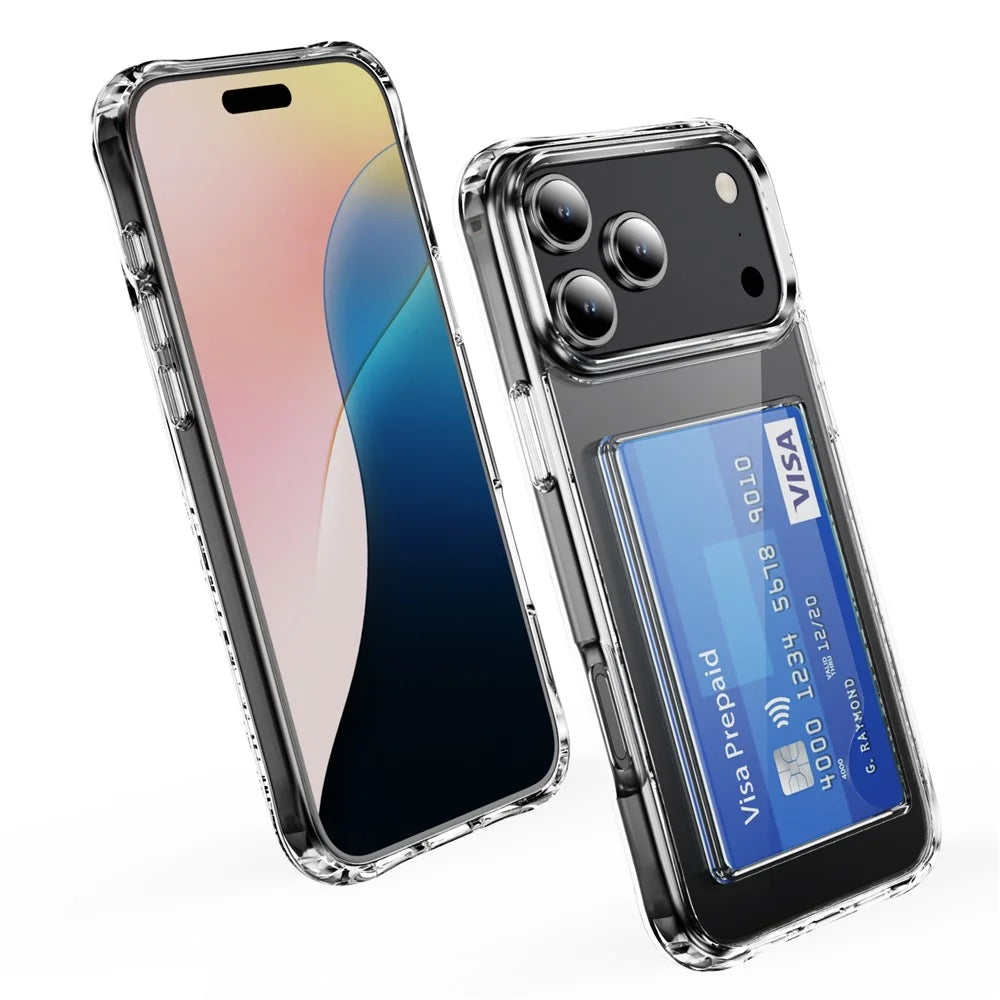 For iPhone 18 Pro Max / 17 Pro Max Case Protective TPU Phone Cover with Card Holder - 2