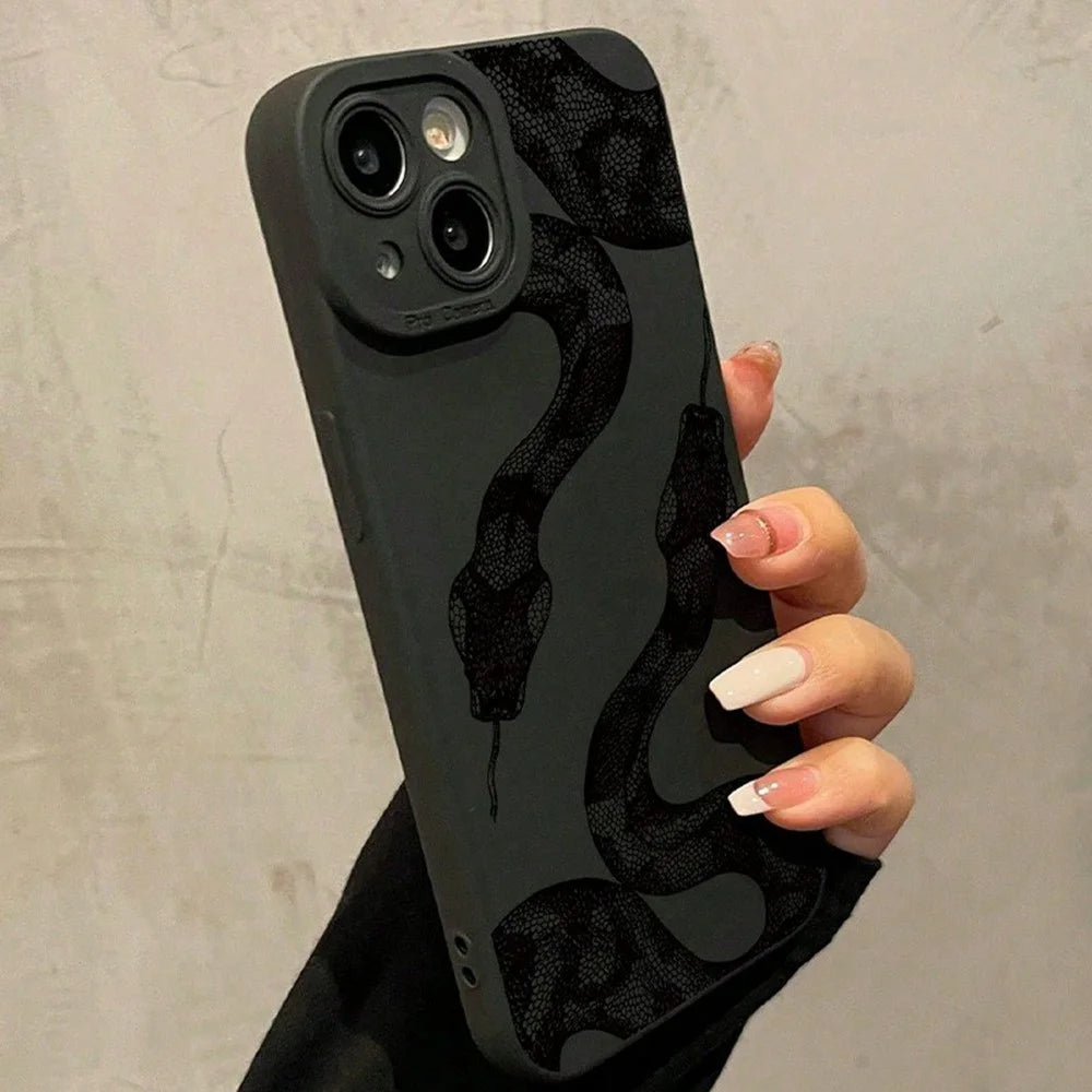 For iPhone 15 Case Snake Pattern TPU Phone Cover - 3