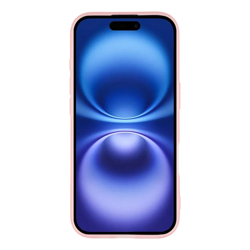 For iPhone 17 Case Electroplated Camera Frame TPU Phone Cover - Transparent Pink - 2